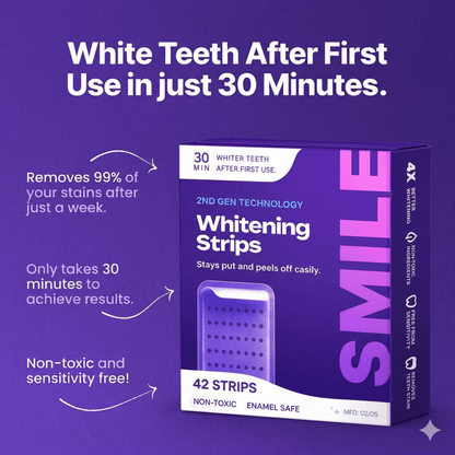 Purple Teeth Whitening Strips - Heath Insider